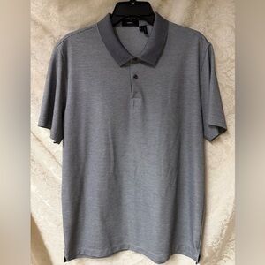 Mens Theory Polo Shirt in Gray/Black